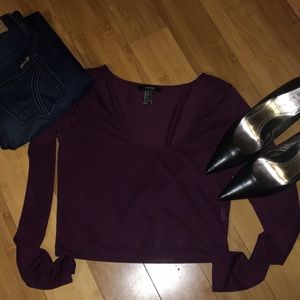 Plum crop top